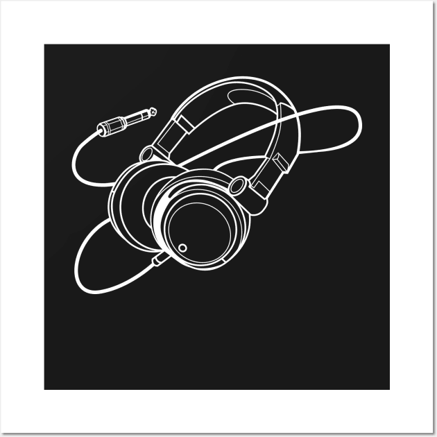 Headphones Wall Art by Sirenarts